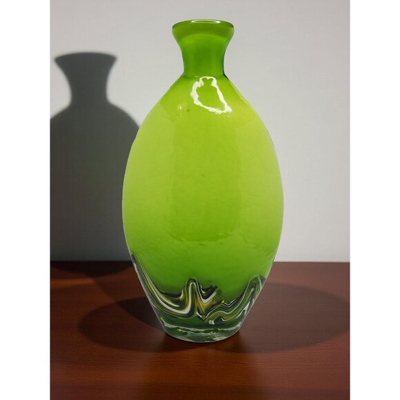 Reclaimed Art Glass Other - vintage mid century large heavy art glass glossy abstract swirl pattern retro va